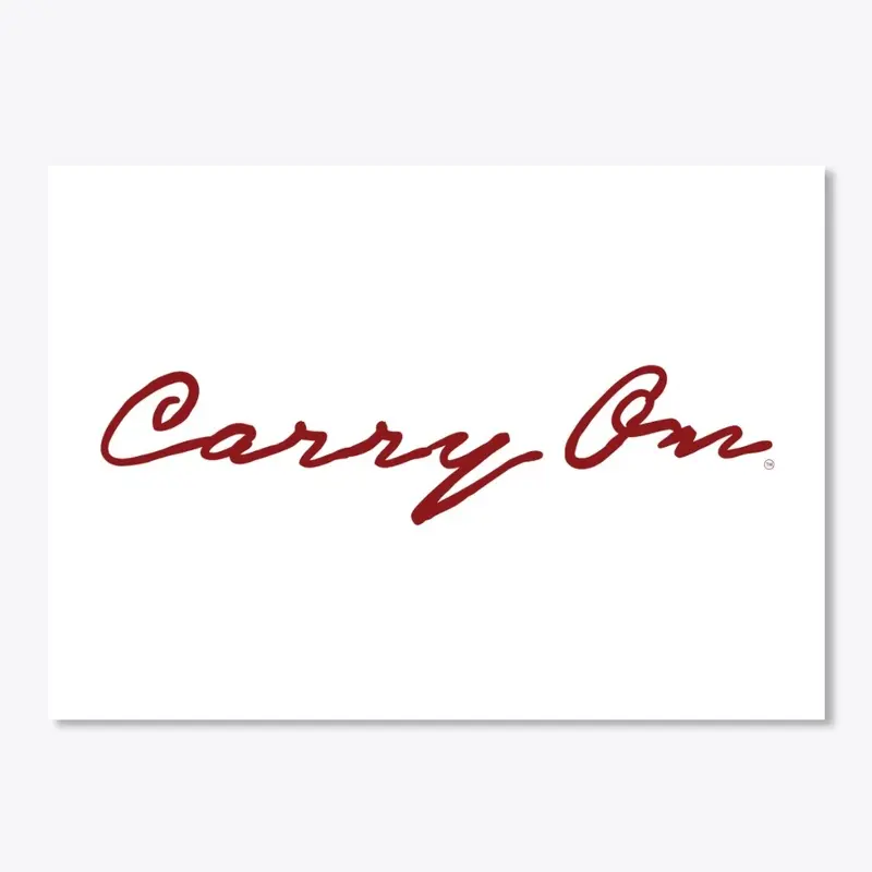 Carry On Sticker Red